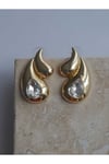 Damla model gold küpe