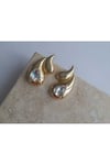 Damla model gold küpe