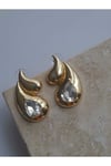Damla model gold küpe