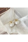 Elegant pearl gold küpe