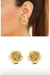 Flower gold küpe