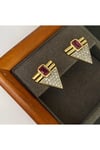 Gold bordo taş küpe