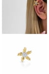 Gold Çiçek Earcuff