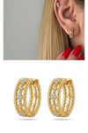 Gold Lupp Halka Küpe