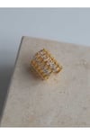 Gold taş detay earcuff