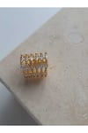 Gold taş detay earcuff