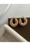 Gold Vintage Görünümlü Halka Küpe