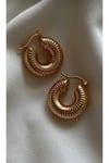 Gold Vintage Görünümlü Halka Küpe
