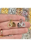 Kalp inci taşlı charm