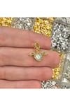 Kalp taş detaylı charm