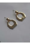 Mini yıldız detay gold küpe