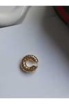 Minimal yildiz görünümlü gold earcuff