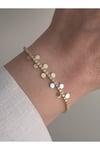 Pul Detay Minimal Gold Bileklik