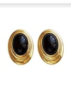 Siyah Gold Detaylı Darines Küpe