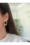 Siyah Gold Detaylı Darines Küpe