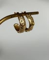 Stainless steel ay güneş gold küpe