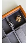 Taşlı çizgili (Earcuff) kıkırdak küpe
