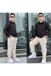 BAYRAMLIK GÖMLEKLİ KETEN PANTOLONLU ERKEK TAKIM