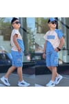 BOY STYLE NAKIŞLI ŞORTLU ŞAPKALI ERKEK TAKIM