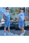 BOY STYLE NAKIŞLI ŞORTLU ŞAPKALI ERKEK TAKIM