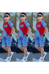 BOY STYLE NAKIŞLI ŞORTLU ŞAPKALI ERKEK TAKIM