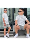 KETEN GÖMLEKLİ ŞORTLU YAZLIK ALT ÜST ERKEK TAKIM