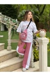 STAR GİRL NAKIŞ DETAYLI ÇANTALI ALT ÜST KIZ TAKIMI
