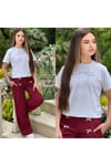 TAŞ İŞLEMELİ FİYONK DETAYLI KIZ TAKIM