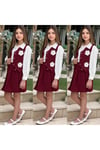 YELEKLİ GÖMLEKLİ ETEKLİ ÇİÇEK İŞLEMELİ KIZ TAKIMI