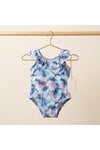 DESENLİ BASKILI ÖN FIRFIRLI KIZ ÇOCUK MAYO
