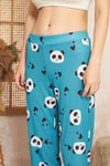 Kadın & Çocuk Baskılı Yumuşak Dokulu Yazlık Pijama Altı