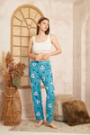 Kadın & Çocuk Baskılı Yumuşak Dokulu Yazlık Pijama Altı
