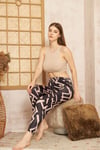 Kadın & Çocuk Baskılı Yumuşak Dokulu Yazlık Pijama Altı