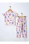 kısa kollu baskılı  pijama takımı