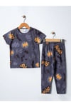 kısa kollu baskılı  pijama takımı