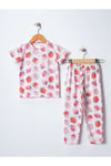 kısa kollu baskılı  pijama takımı