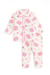 Kız Bebek Çocuk Pamuklu Oyali Pijama Takımı Hediyelik