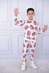 Smile Baskılı Uzun Kollu Çocuk Alt Üst Ikili Takım