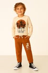 Tropical  Baskılı Uzun Kollu Lastikli Bel Cepli  Unisex Çocuk Alt Üst Takım