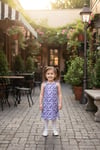 YAZLIK KIZ ÇOCUK BASKILI İP ASKILI BAĞCIKLI ELBİSE