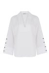 Cotton Poplin Collar Detail Shirt