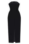 Tailored Strapless Pocket Dress
