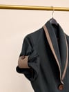 Setrms Haki Şal Yakalı Kısa Kollu Blazer Ceket 
