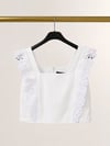 Trendyol Beyaz Fisto Dantel Detaylı Crop Bluz 