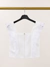 Trendyol Beyaz Fisto Dantel Detaylı Crop Bluz 