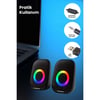 Sprange SR-PN786 3W-2 USB 2.0 + 3.5mm 5V Hoparlör Siyah