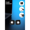 Sprange SR-PN99 2W-2 USB 2.0 + 3.5mm 5V Hoparlör Siyah