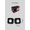 Sprange SR-PN99 2W-2 USB 2.0 + 3.5mm 5V Hoparlör Siyah