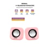 Sprange SR-PN99 2W-2 USB 2.0 + 3.5mm 5V Hoparlör Pembe