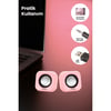 Sprange SR-PN99 2W-2 USB 2.0 + 3.5mm 5V Hoparlör Pembe